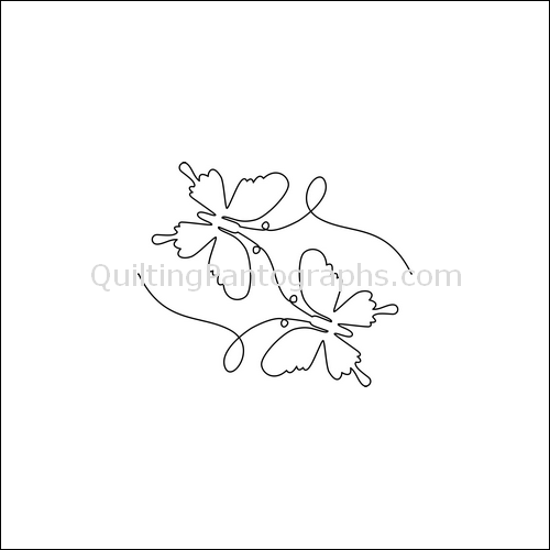 Swallowtail Butterfly - quilting pantograph