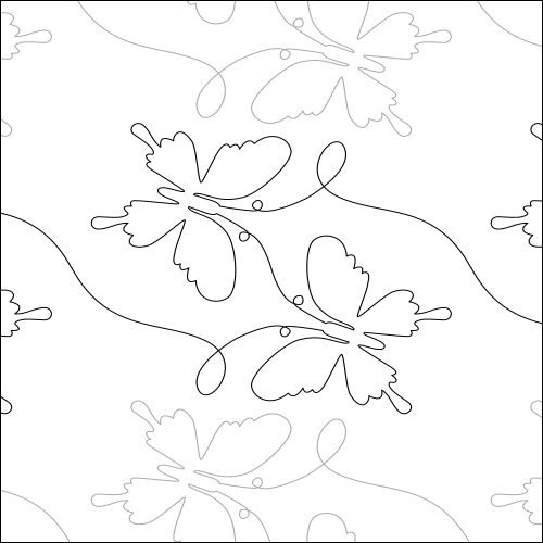 Swallowtail Butterfly - quilting pantograph