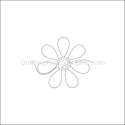 Blooming Daisies - quilting pantograph