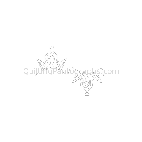 Ava's Crown Flip - quilting pantograph