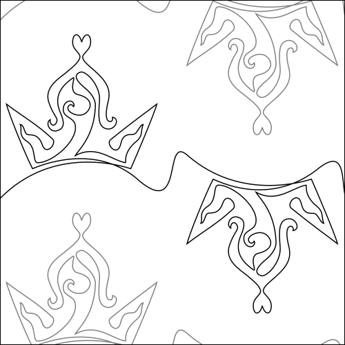 Ava's Crown Flip - quilting pantograph