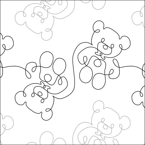 Cree's Bear - quilting pantograph