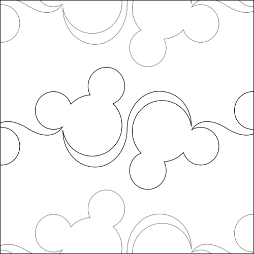 Mouse Ears - quilting pantograph