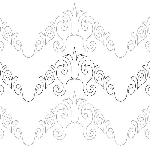 Queen's Crown - quilting pantograph