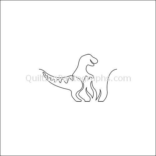 Xander's Dinosaur- quilting pantograph