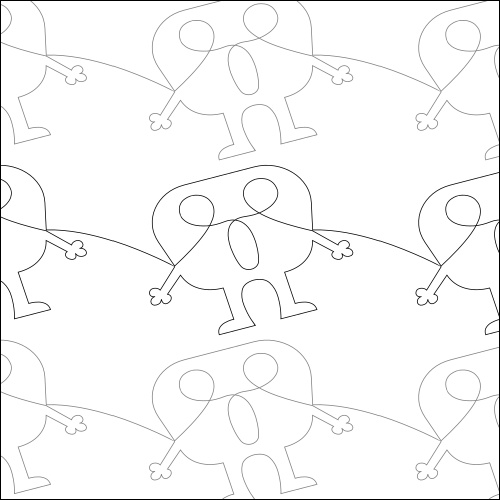 Zekey Monster - quilting pantograph