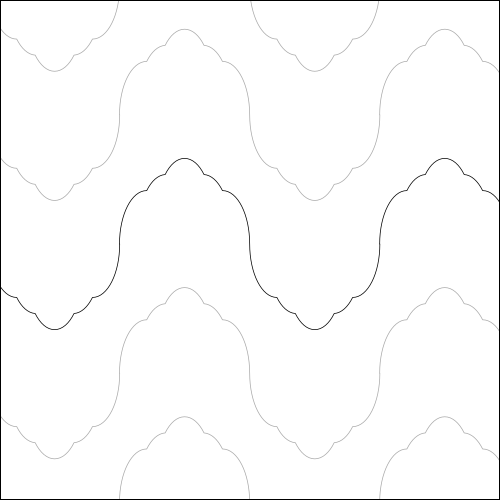 Clams Flip Nest - quilting pantograph