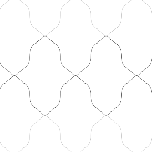 Clams Flip Stack - quilting pantograph