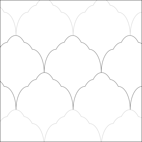 Clams Low Stack - quilting pantograph