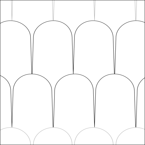 Clamshell Single - quilting pantograph