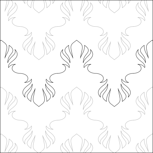 Fan Flip Nest - quilting pantograph