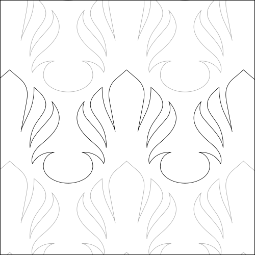 Fan High Nest - quilting pantograph