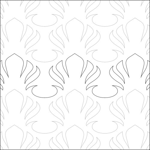 Fan Low Nest - quilting pantograph