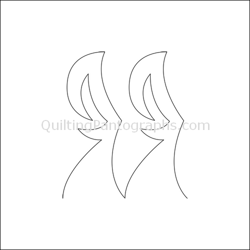 Shark Tail High- quilting pantograph