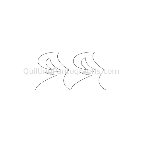 Shark Tail Low - quilting pantograph