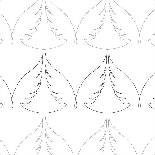 Feather Trees - quilting pantograph