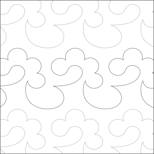 Feather Swirls - quilting pantograph