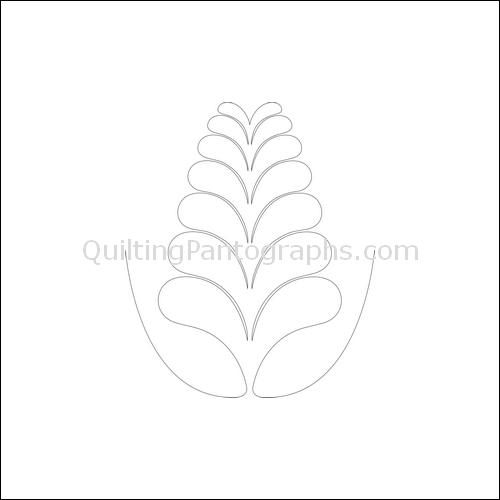 Acorn Feathers - quilting pantograph