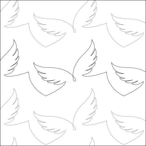 Angel Feathers - quilting pantograph