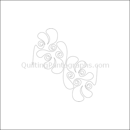 Fancy Feathers Flip - quilting pantograph