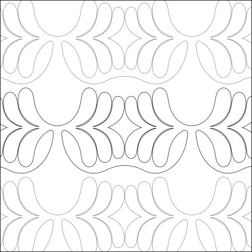Feather Dance - quilting pantograph