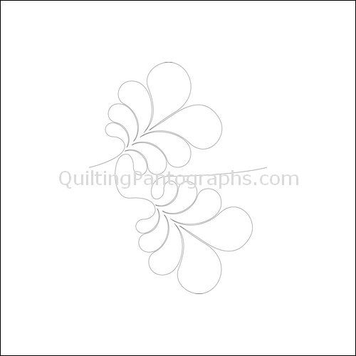 Feather Flip - quilting pantograph