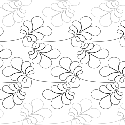 Feather Flip - quilting pantograph