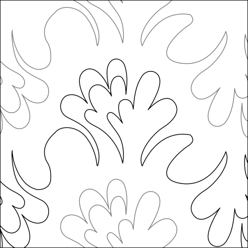 Feather Flower Flip - quilting pantograph