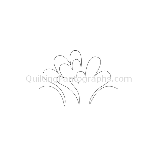 Feather Flower - quilting pantograph