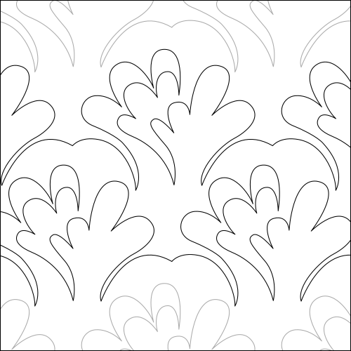 Feather Flower - quilting pantograph