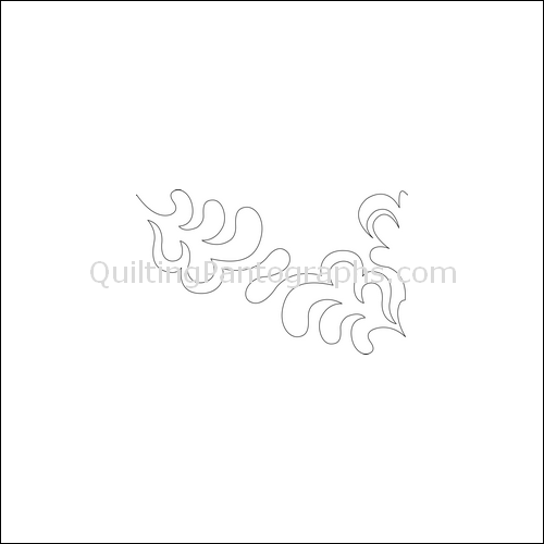 Feather Palm Flip - quilting pantograph