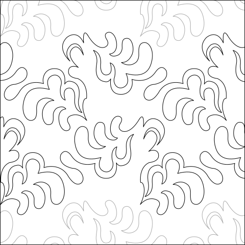 Feather Palm Flip - quilting pantograph