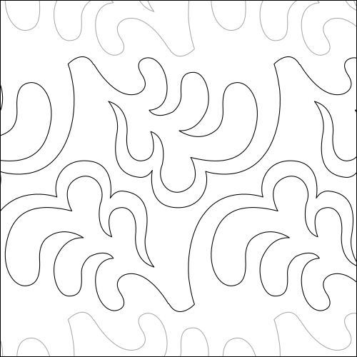 Feather Palm - quilting pantograph