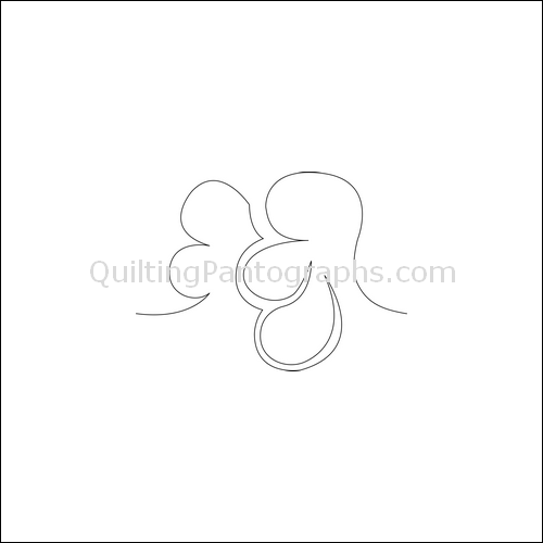 Feather Wave - quilting pantograph
