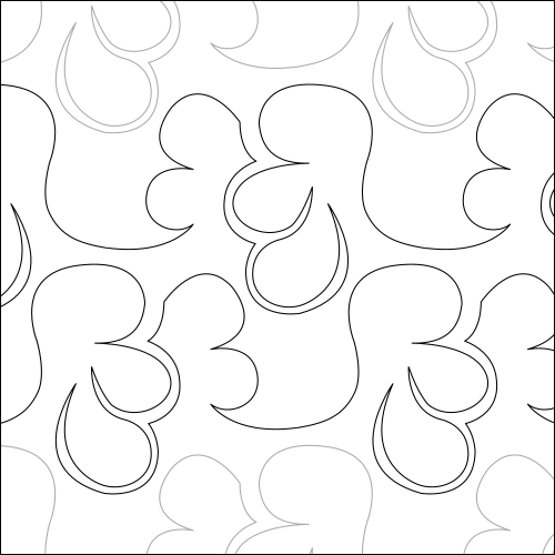 Feather Wave - quilting pantograph