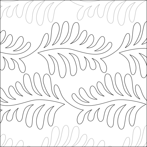 Palm Leaf Feather - quilting pantograph