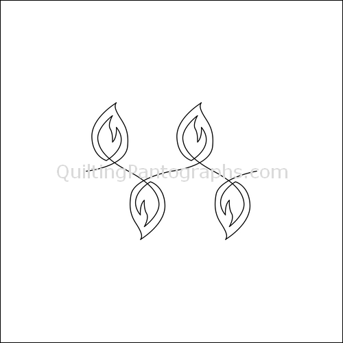 Flame Leaves - quilting pantograph