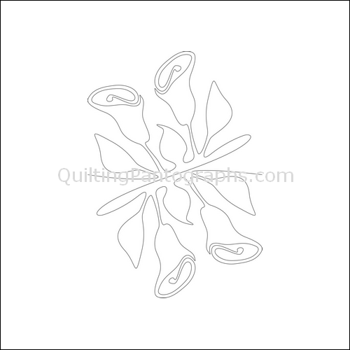 Calla Lily Block - quilting pantograph
