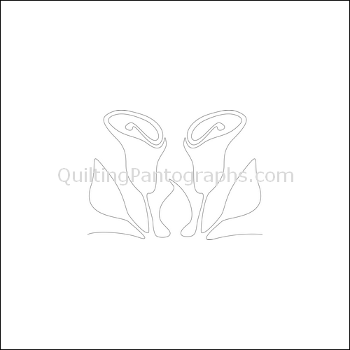 Calla Lily Border - quilting pantograph