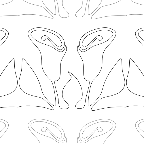 Calla Lily Border - quilting pantograph