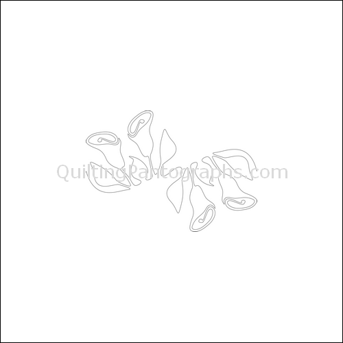 Calla Lily Flip - quilting pantograph