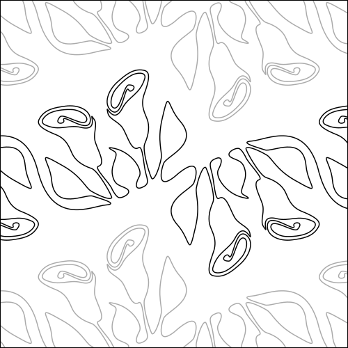 Calla Lily Flip - quilting pantograph
