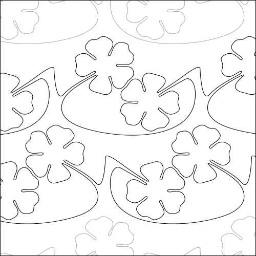 Shamrock Flower - quilting pantograph