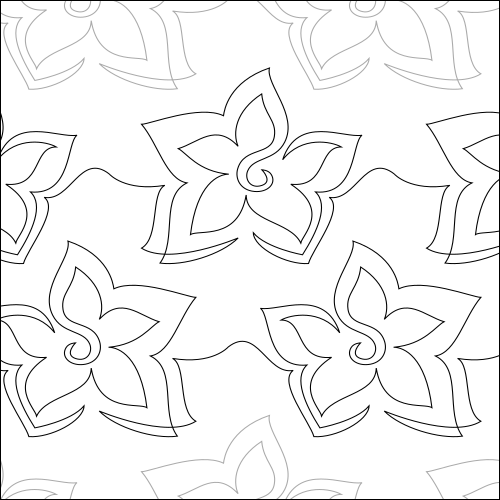 Blue Balloon- quilting pantograph