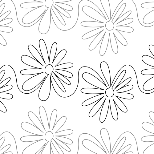 Daisy Bell - quilting pantograph