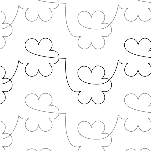 Falling Flowers - quilting pantograph