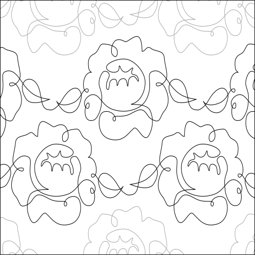 Spring Flower - quilting pantograph
