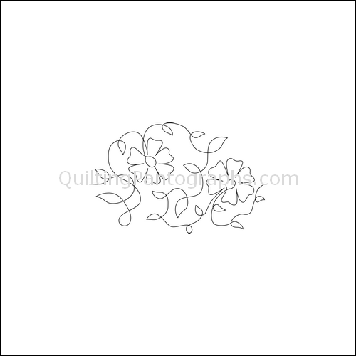 Summer Flowers - quilting pantograph