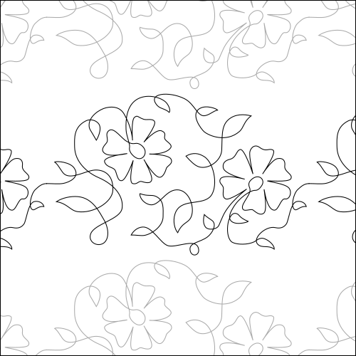 Summer Flowers - quilting pantograph