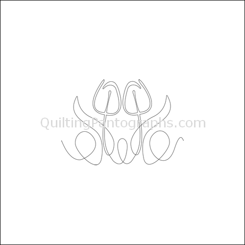 Tulip Twins - quilting pantograph